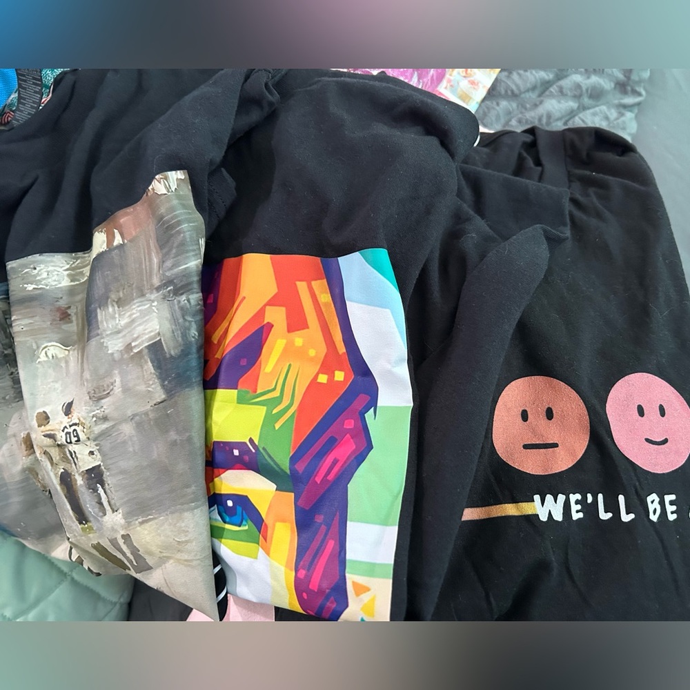LOT OF 3 ONE DIRECTION & LOUIS TOMLINSON Liam Payne Art tees 1D